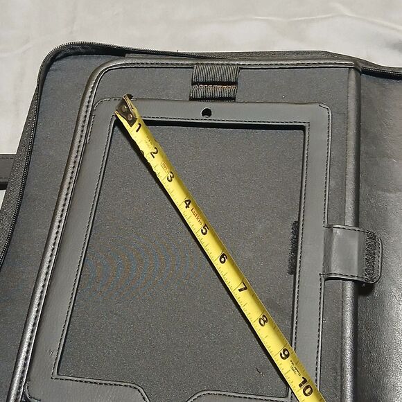 Allant iPad Case Black Full Zip Pro Folio Leather Vinyl The Milano Travel Handle - Picture 15 of 15